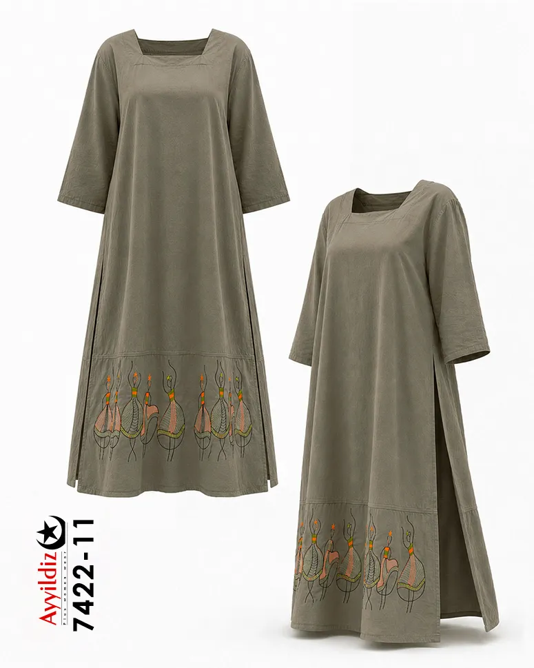 کفتان الیاف سایز بزرگ زنانه کد 7422