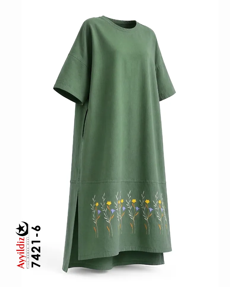 کفتان و مانتو سایز بزرگ زنانه کد 7421