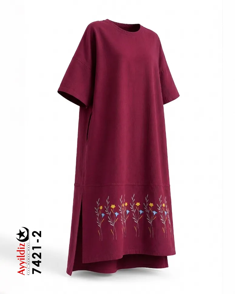 کفتان و مانتو سایز بزرگ زنانه کد 7421