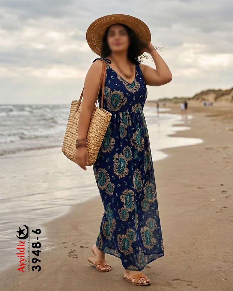 ساحلی بند گرهی سایز بزرگ زنانه کد 3948