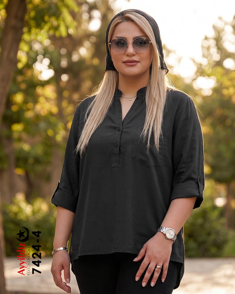شومیز ترند سایز بزرگ زنانه کد 7424