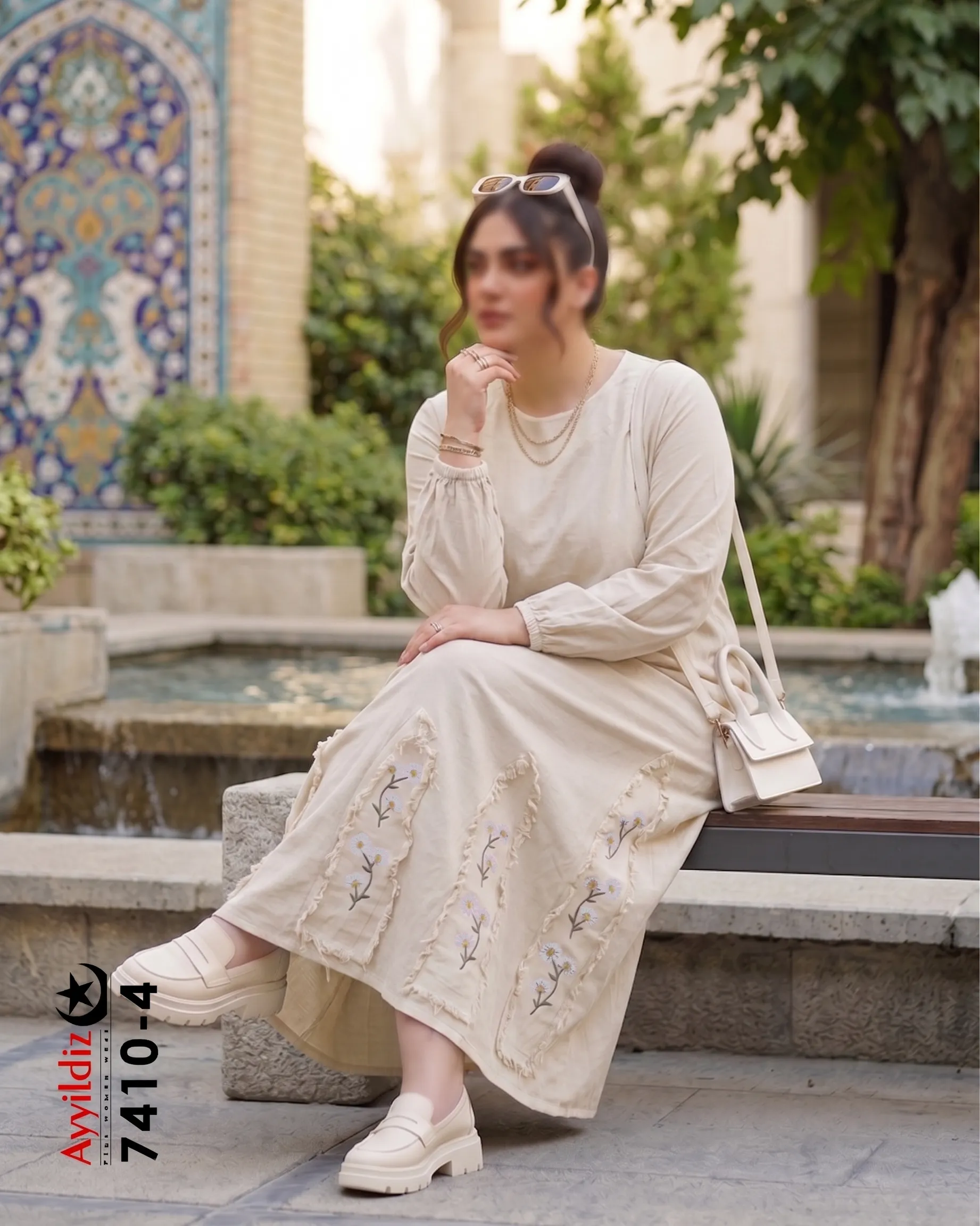 کفتان الیاف سایز بزرگ زنانه کد 7410