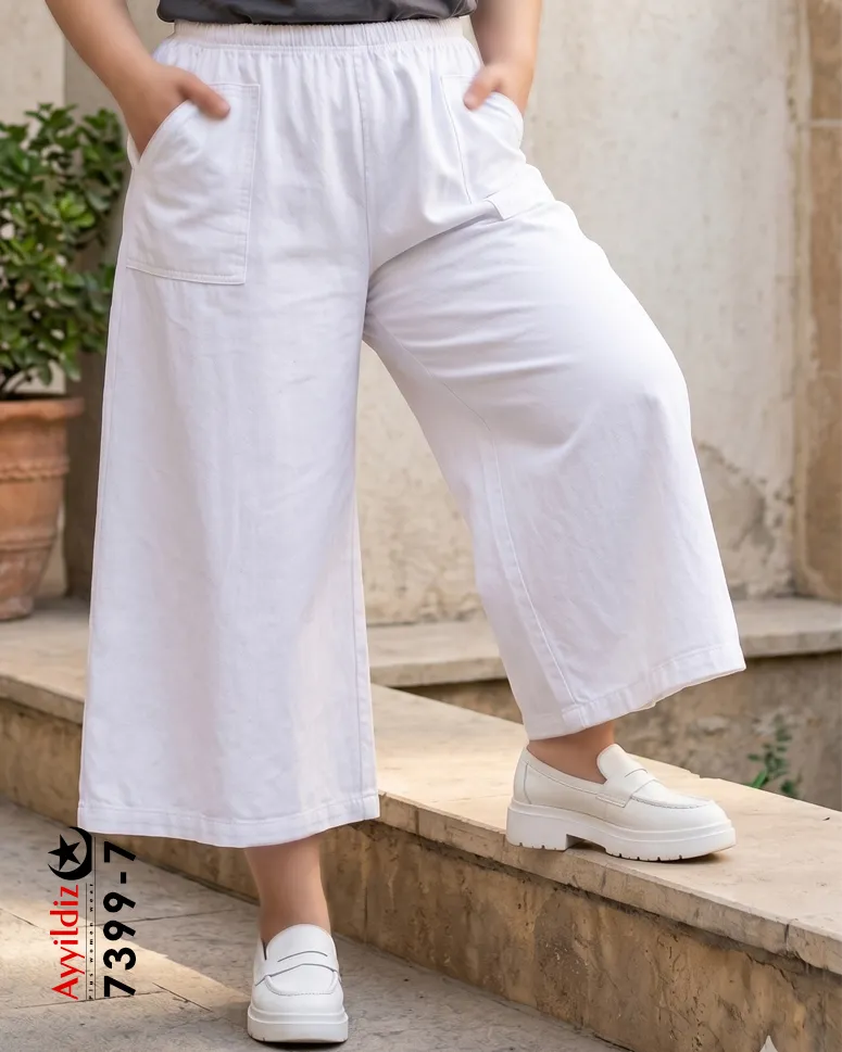 شلوار بگ سایز بزرگ زنانه کد 7399