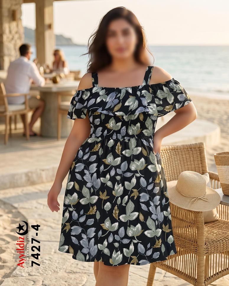 تونیک عروسی سایز بزرگ زنانه کد 7427