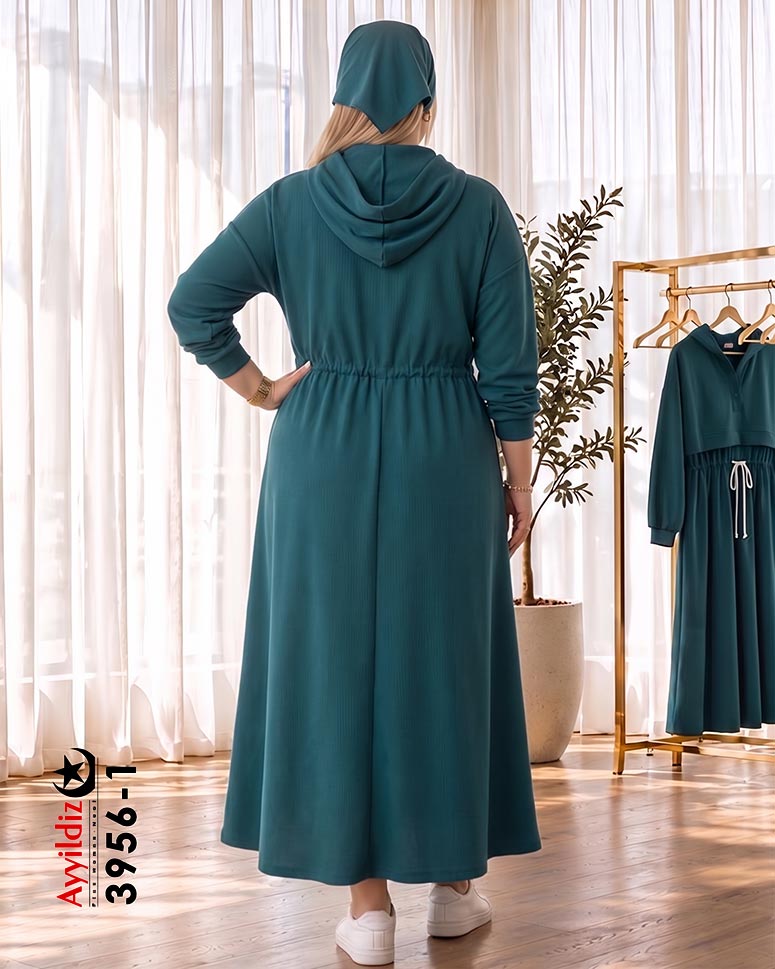 هودی لانگ بلند سایز بزرگ زنانه کد 3956