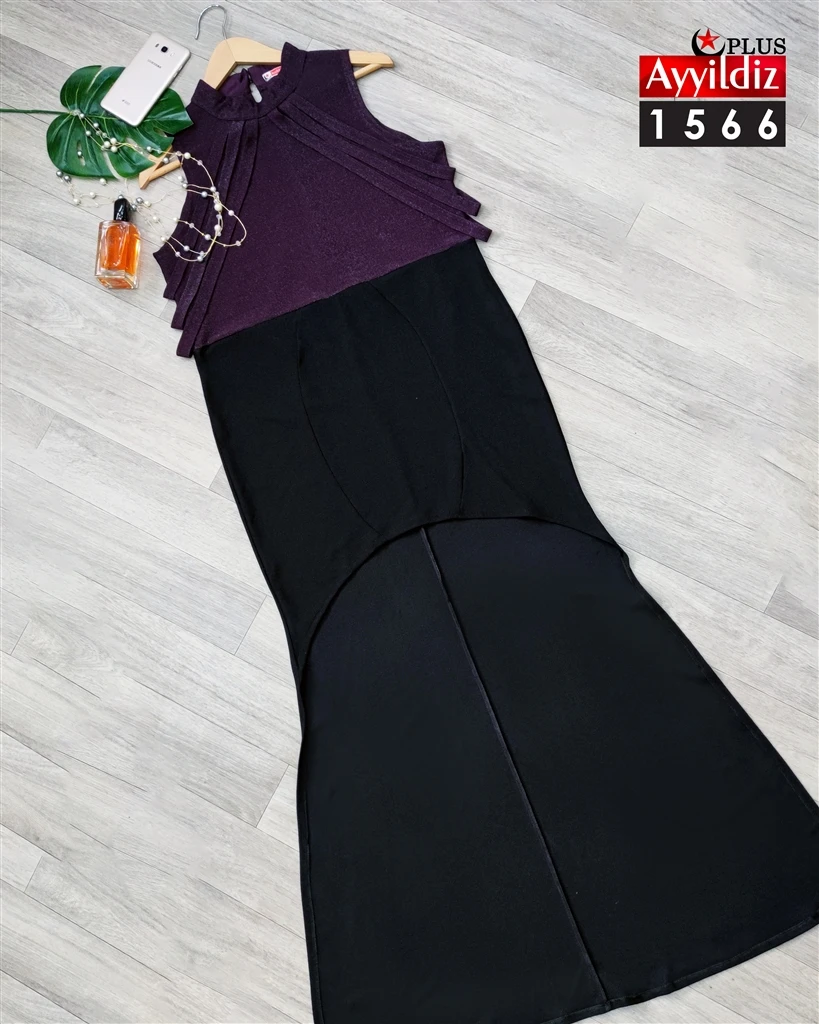 پیراهن مجلسی سایز بزرگ زنانه کد 1566