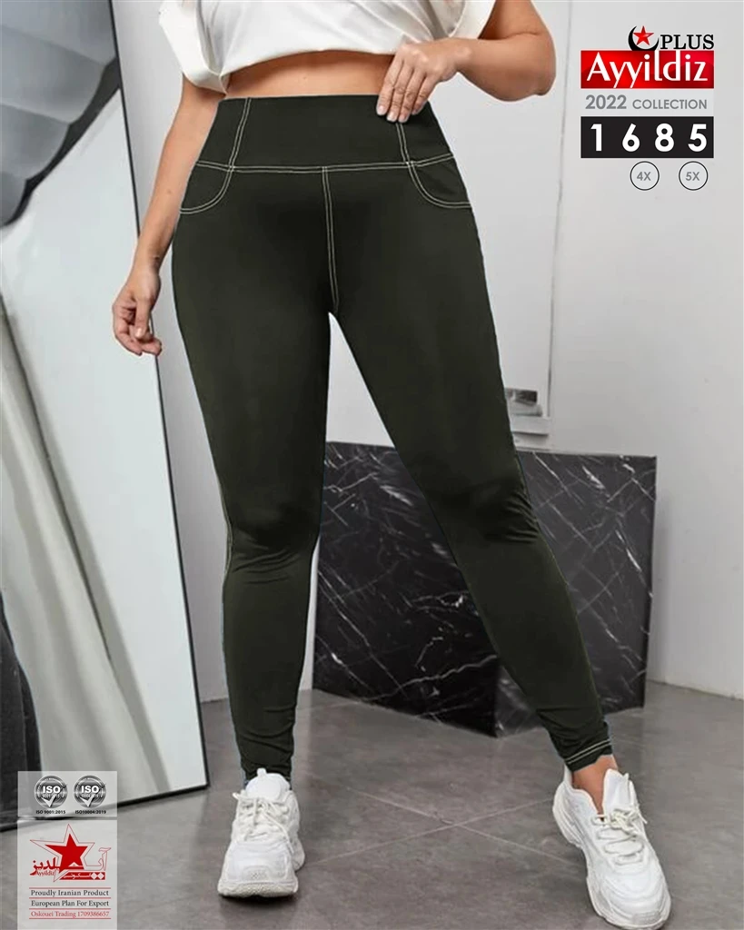 شلوار لگ سایز بزرگ زنانه کد 1685