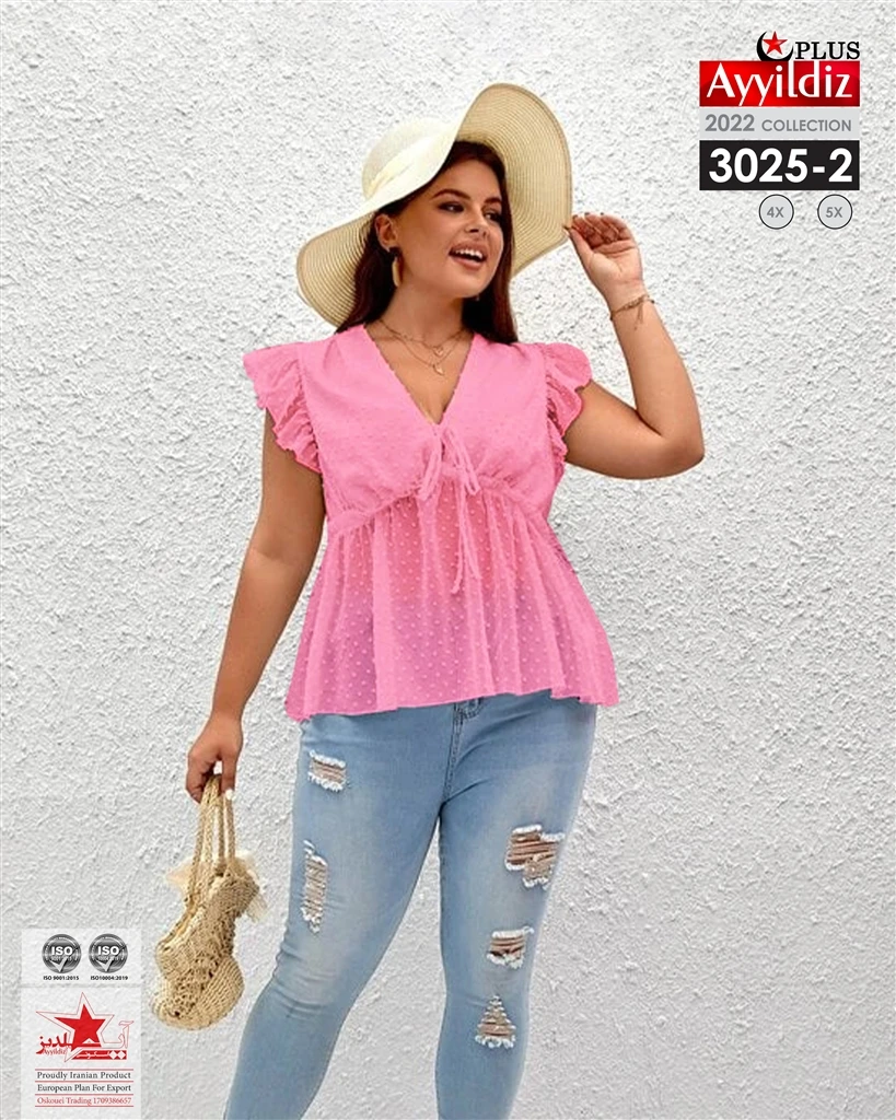شومیز مجلسی سایز بزرگ کد 3025
