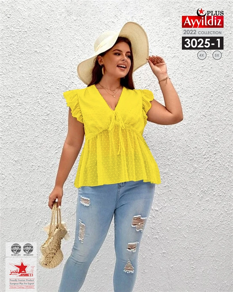 شومیز مجلسی سایز بزرگ کد 3025