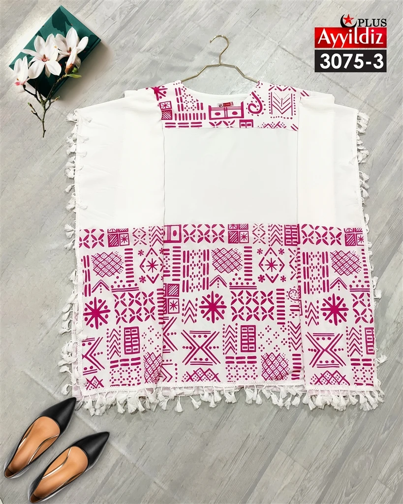 مانتو آزاد جلو باز سایز بزرگ کد 3075