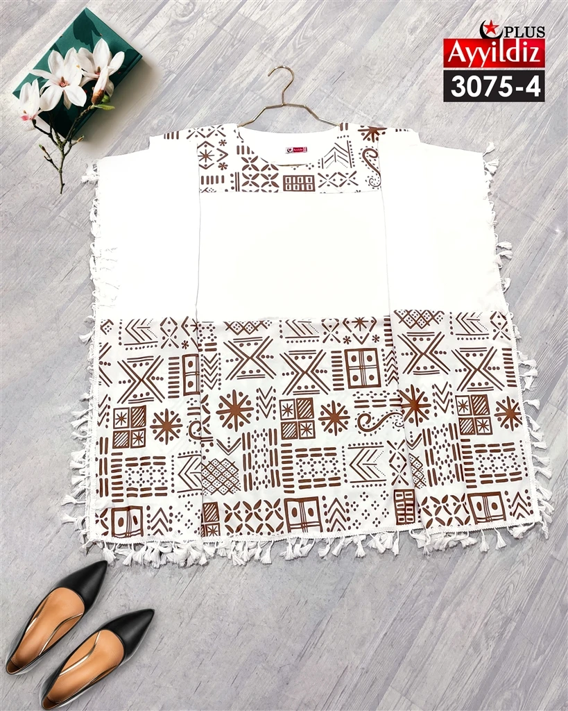 مانتو آزاد جلو باز سایز بزرگ کد 3075