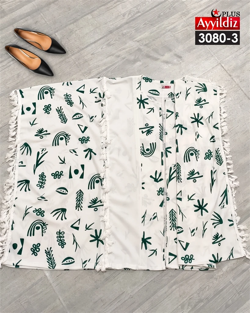 مانتو آزاد جلو باز سایز بزرگ کد 3080