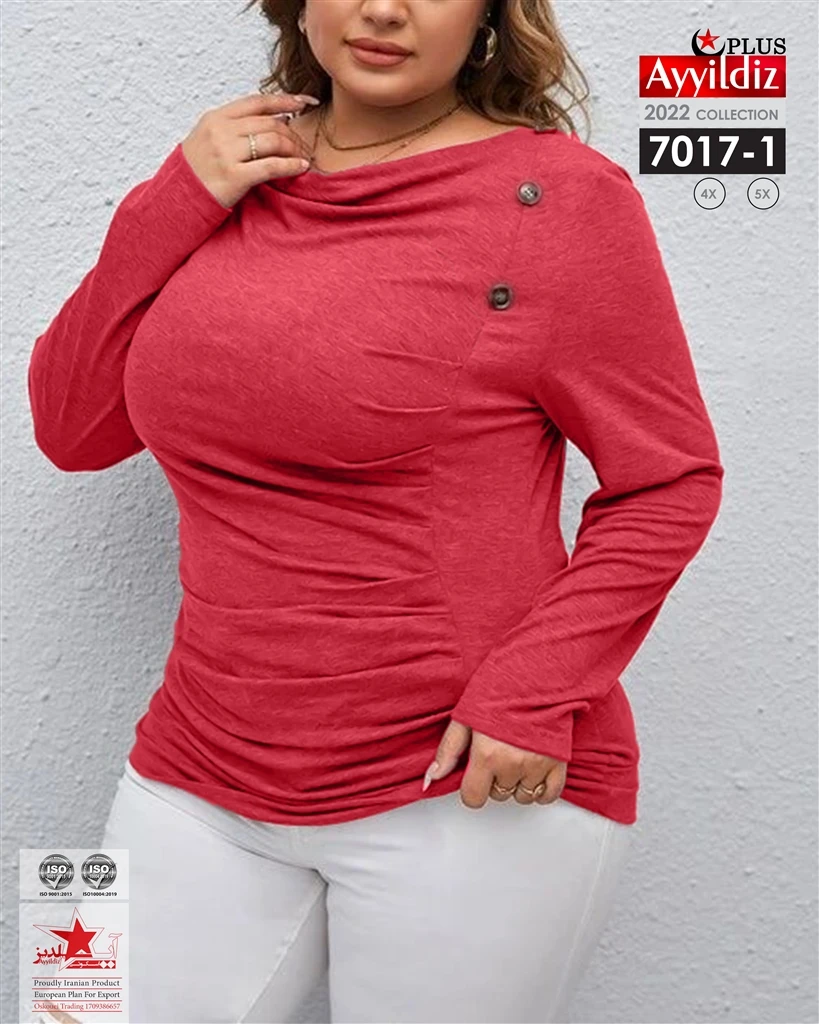 بلوز سایز بزرگ زنانه کد 7017