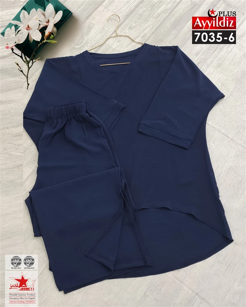 ست تیشرت شلوار سایز بزرگ کد 7035