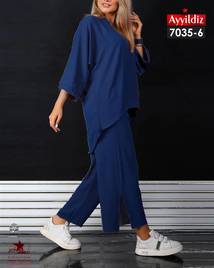 ست تیشرت شلوار سایز بزرگ کد 7035