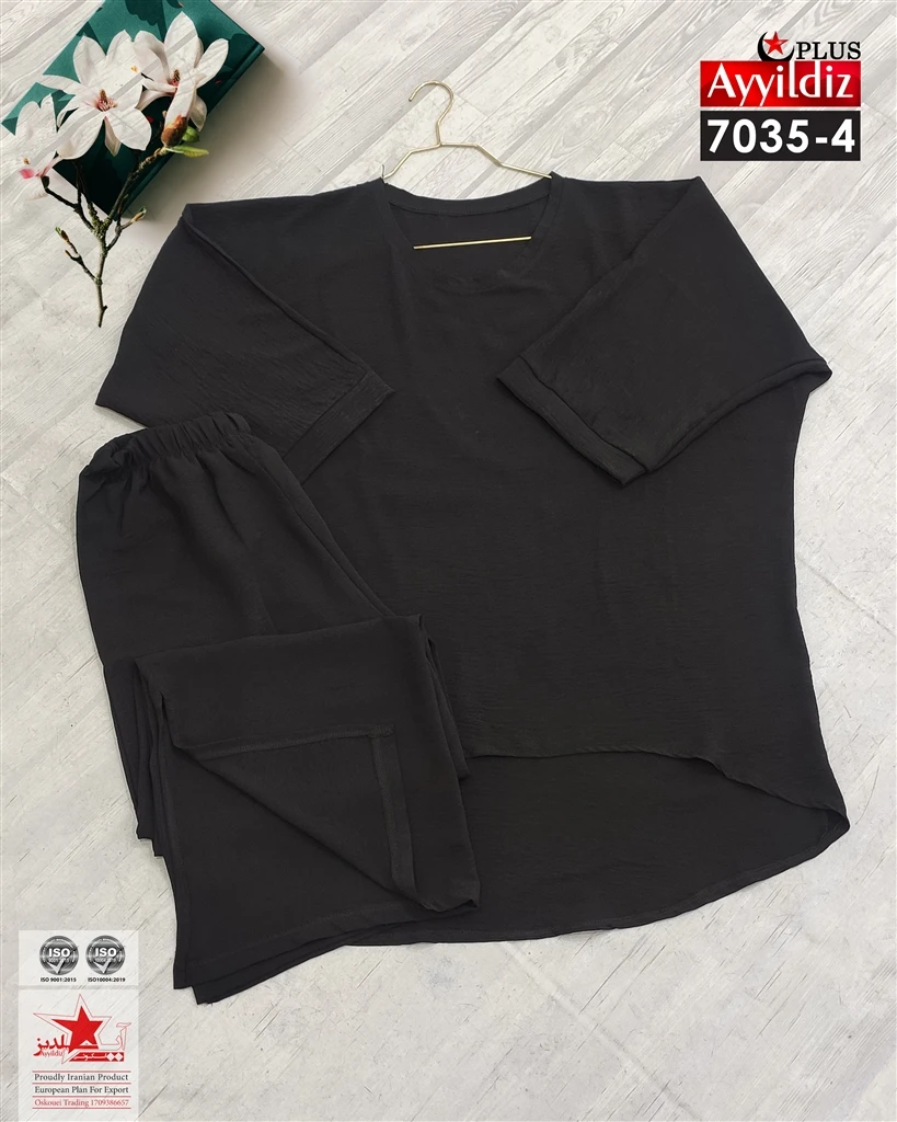 ست تیشرت شلوار سایز بزرگ کد 7035