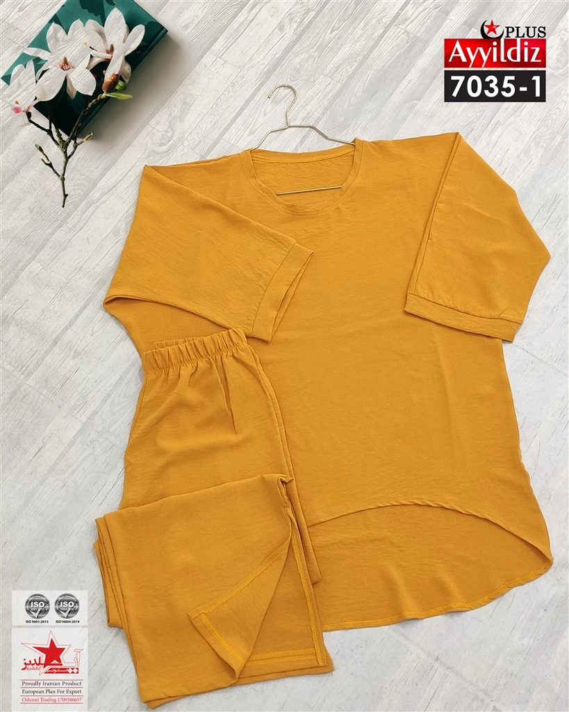 ست تیشرت شلوار سایز بزرگ کد 7035