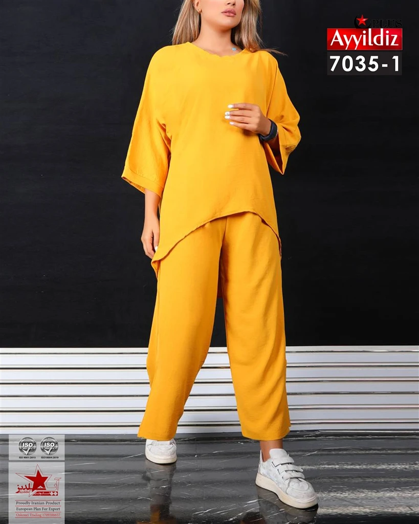 ست تیشرت شلوار سایز بزرگ کد 7035